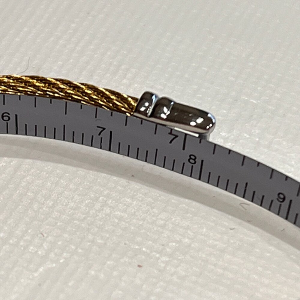 ALOR Yellow - Double-Row, Stainless Steel, Cable Bracelet - NWT - Picture 9 of 9